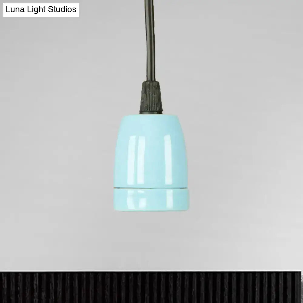 Retro style red ceramic pendant light – kitchen hanging fixture