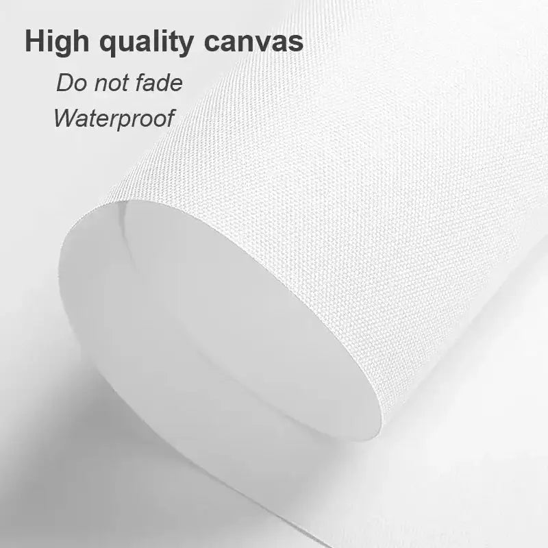 White high-quality canvas with textured weave for durability in decorbites™ lucky you retro wall art posters set