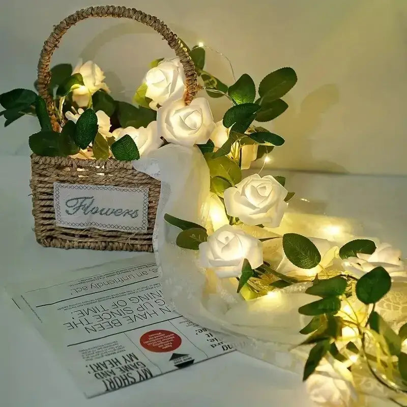 Rose Flower LED String Lights