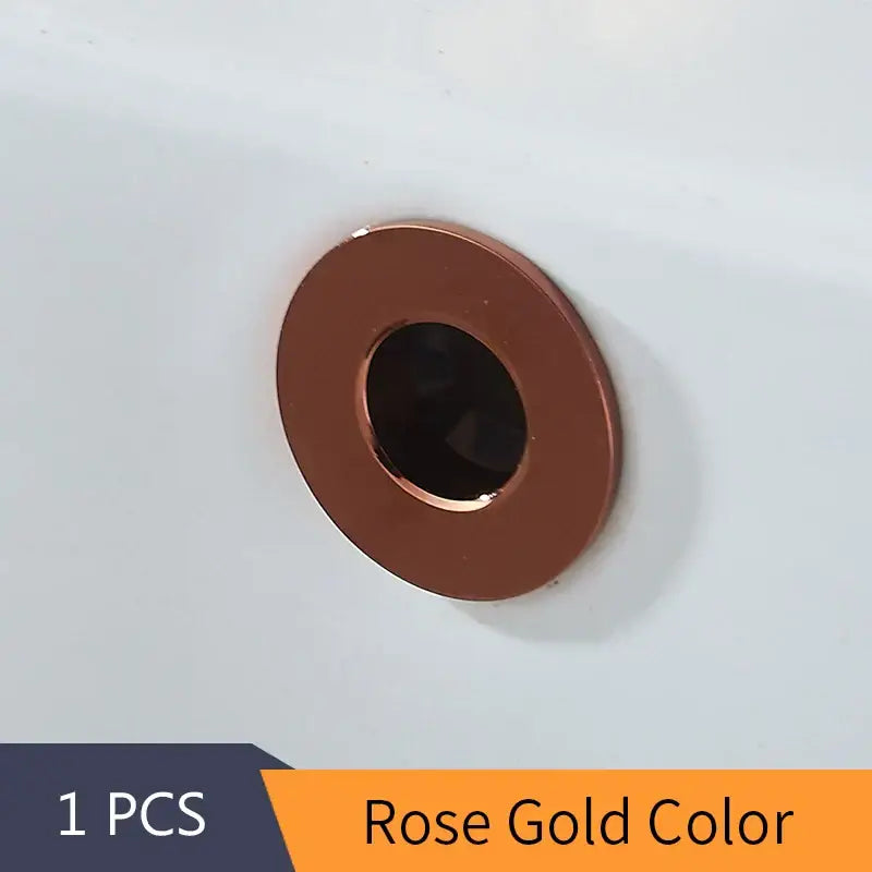 Round brass sink overflow cover set kitchen and bathroom inserts