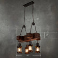 Decorbites rustic wooden brown ceiling light lantern with dark wood beam and vintage lanterns for 220v-240v use