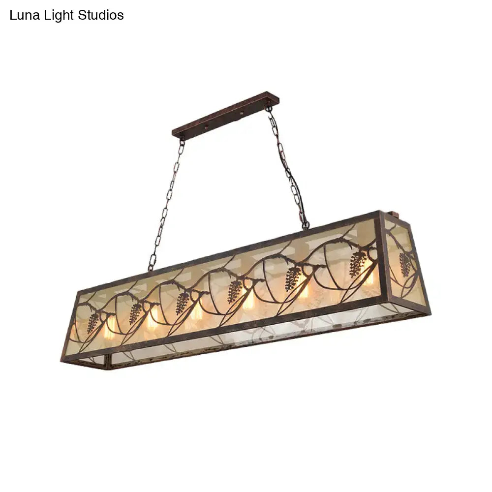 Rustic grapevine metal island light fixture kitchen pendant light