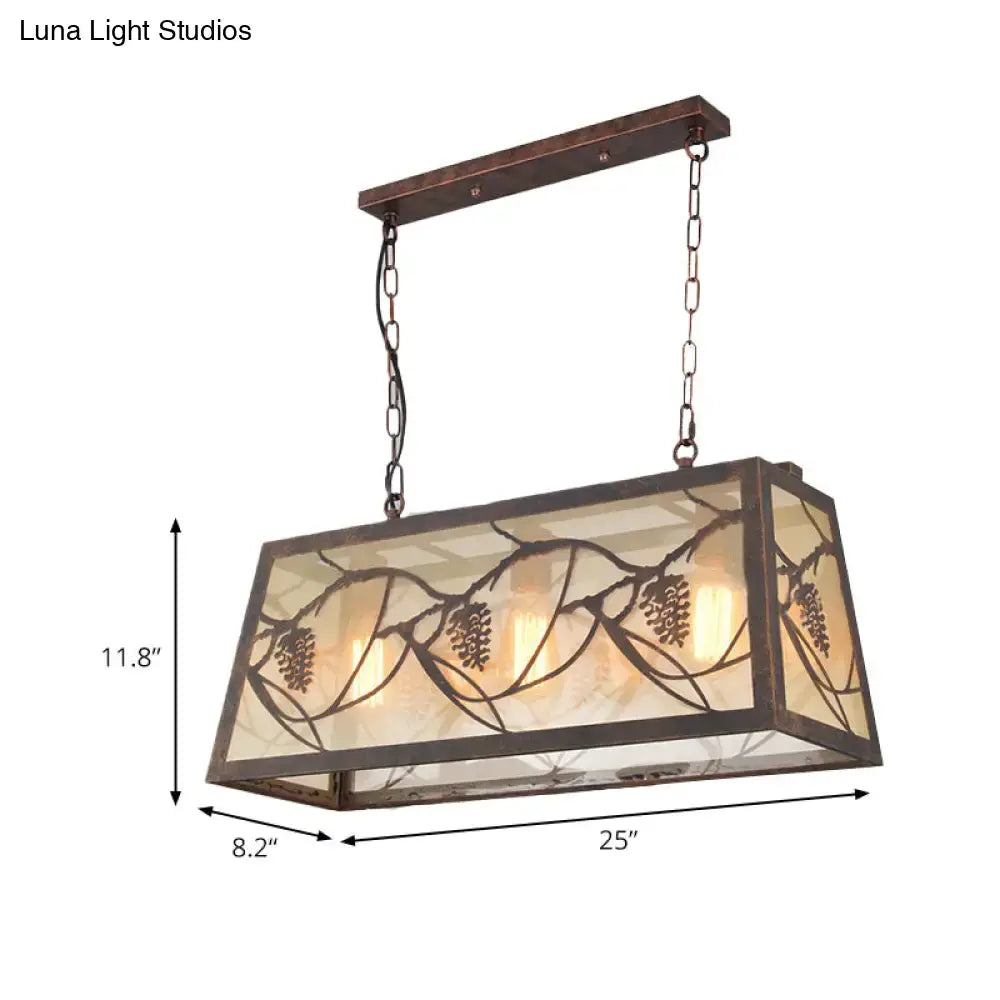 Rustic grapevine metal island light fixture kitchen pendant light