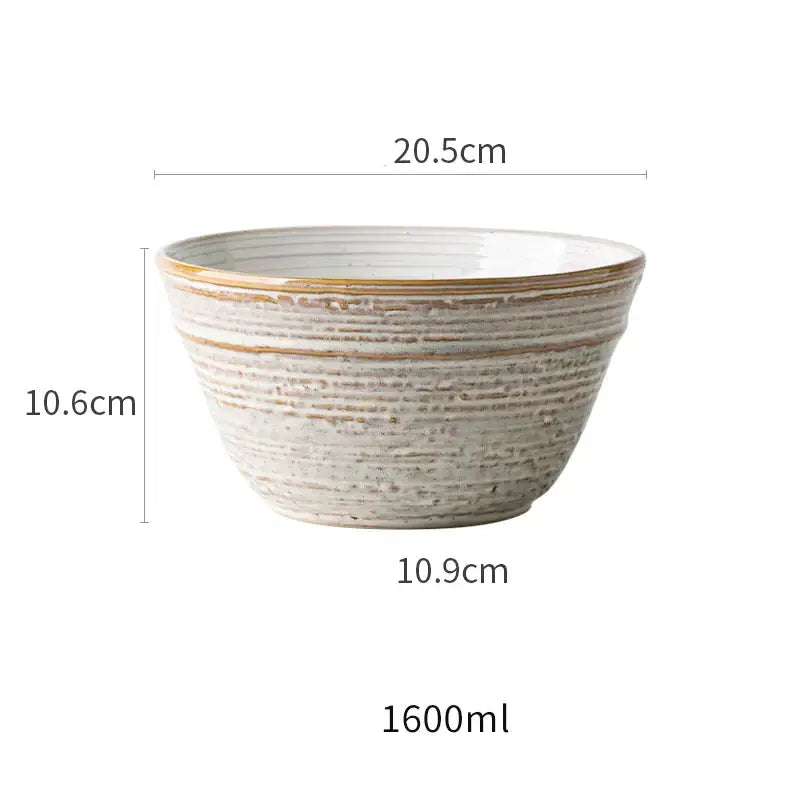 Rustic grayish white ceramic dish bowl set dining room dinnerware
