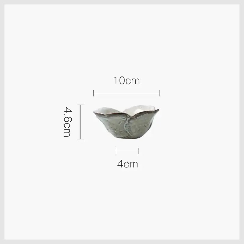 Rustic grayish white ceramic dish bowl set dining room dinnerware