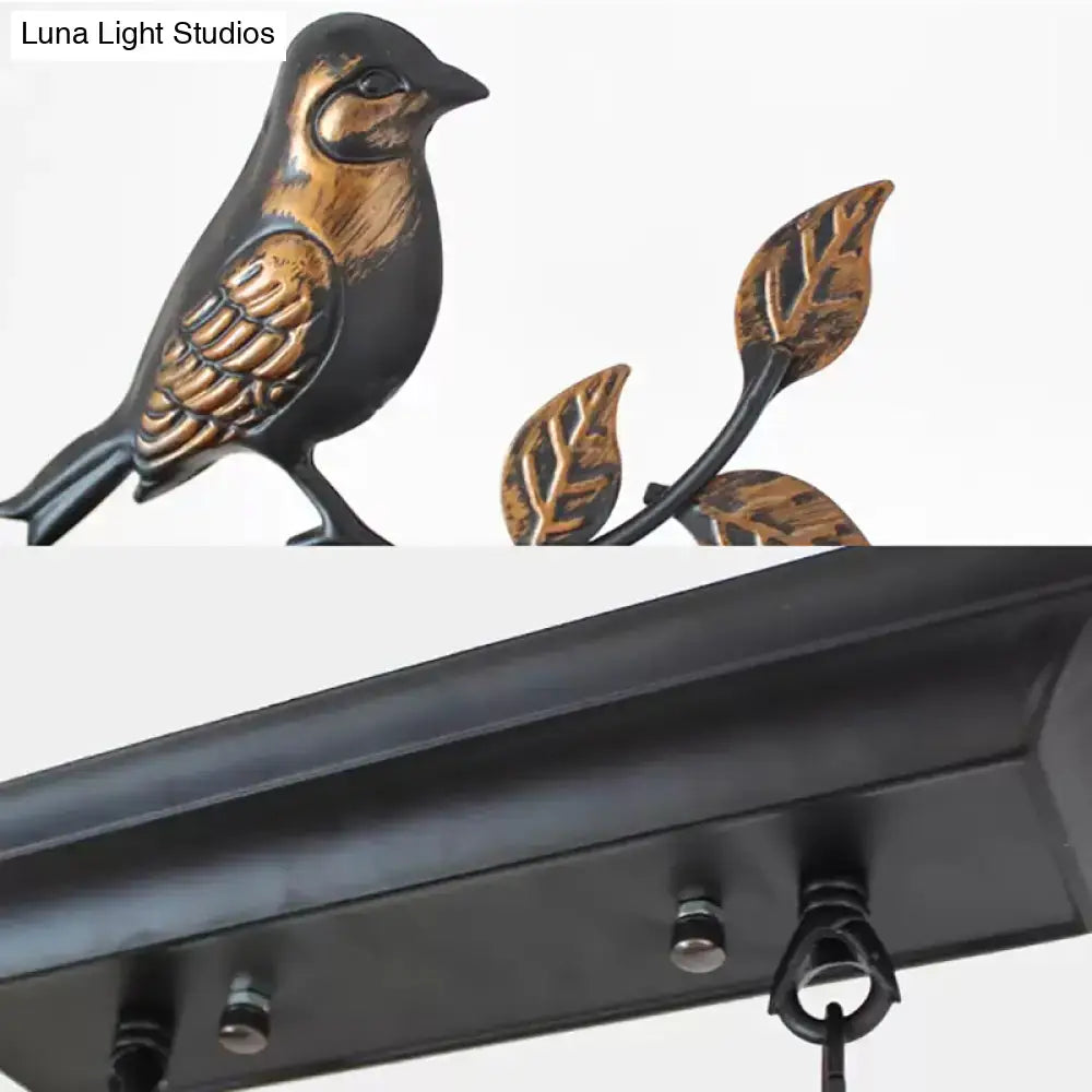 Rustic lodge black stained glass pendant light – dining room deer chandelier