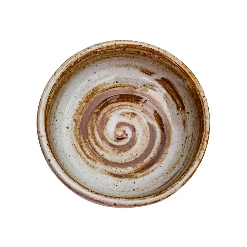 Rustic white speckled ceramic seasoning sauce dish kitchen tableware