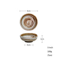 Rustic white speckled ceramic seasoning sauce dish kitchen tableware