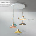 Scalloped pastel led pendant lights for dining room