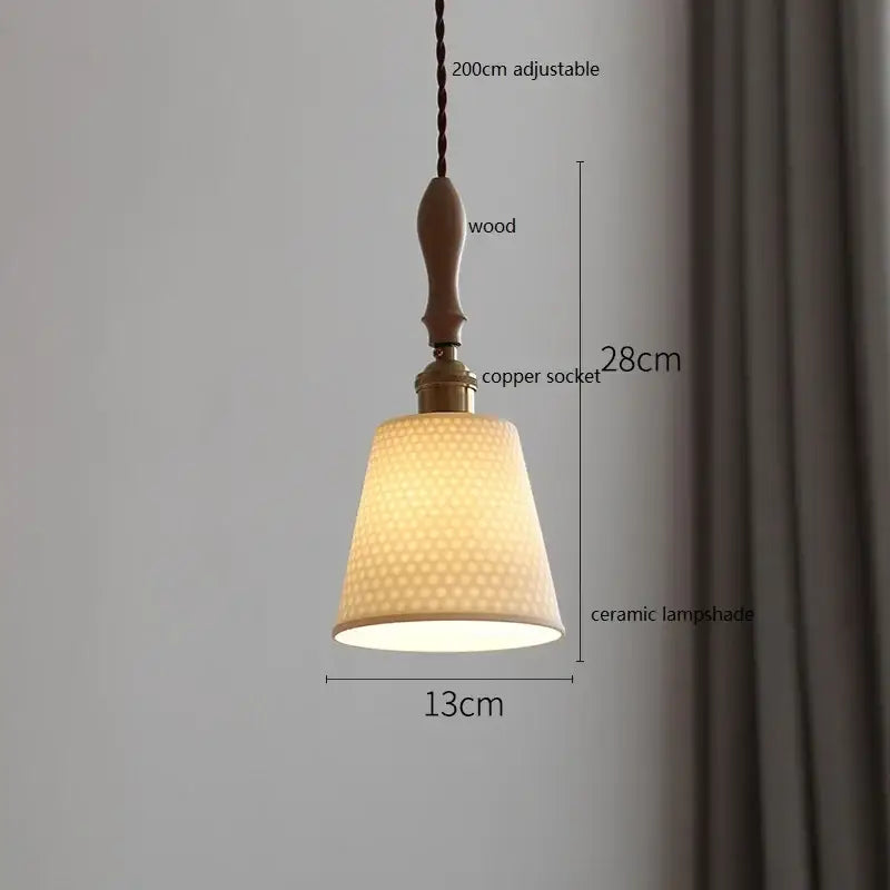 Scalloped white ceramic led pendant light for dining room