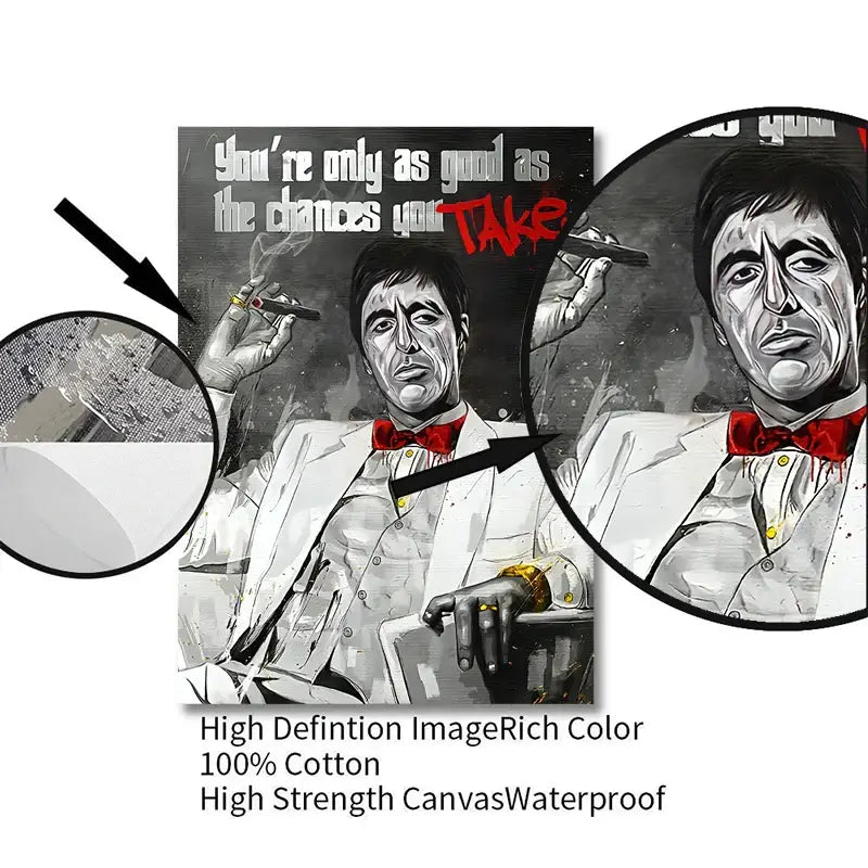 Scarface Canvas Wall Art Print