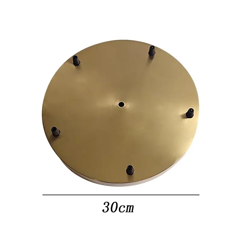 Set of 6 brushed brass ceiling plate lamp bases kitchen diy kit