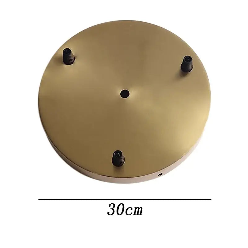 Set of 6 brushed brass ceiling plate lamp bases kitchen diy kit
