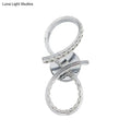 Silver infinity symbol simple led chrome wall sconce with cut crystal deco and warm white light for bedroom