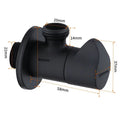 Sleek brushed gold corner valve water control bathroom tap