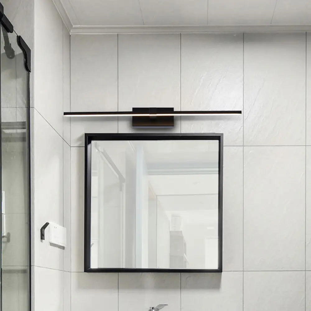 DecorBites™ Sleek LED Black Vanity Wall Light - Modern Wall Mounted Lighting for Bathroom in Warm/White Light
