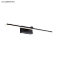 DecorBites™ Sleek LED Black Vanity Wall Light - Modern Wall Mounted Lighting for Bathroom in Warm/White Light