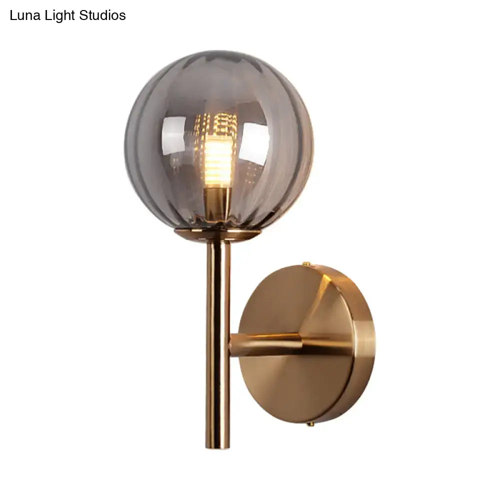 Sleek round wall lighting in red green & amber – bedroom sconce light