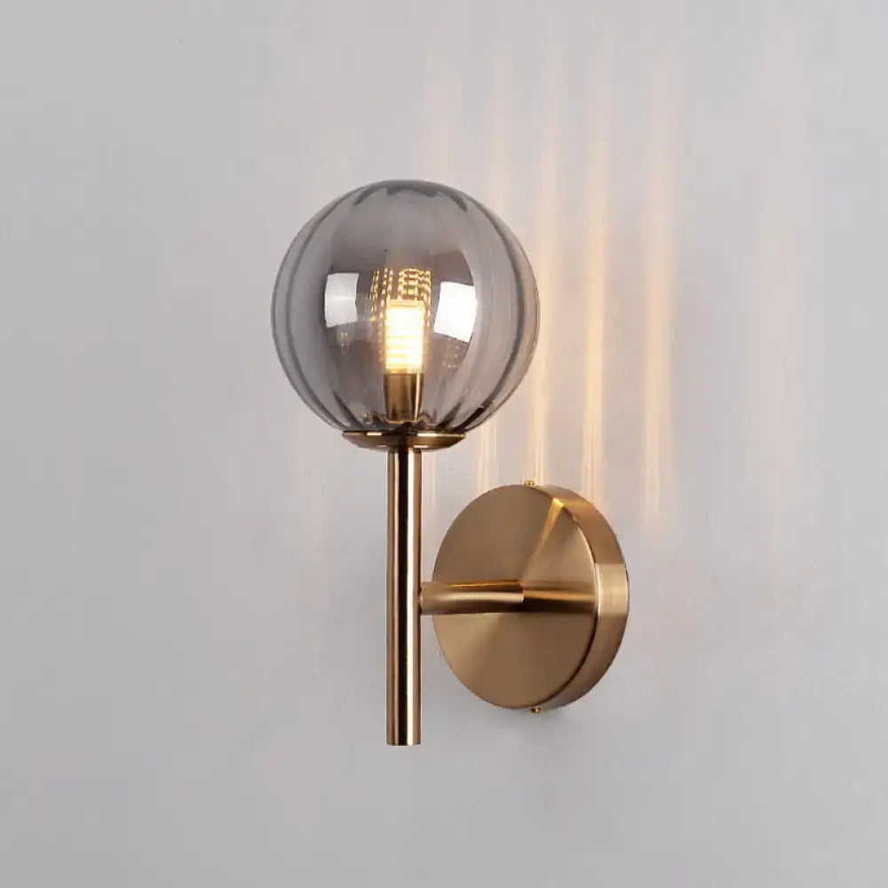 Sleek round wall lighting in red green & amber – bedroom sconce light