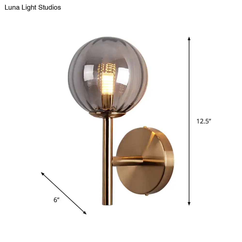 Sleek round wall lighting in red green & amber – bedroom sconce light