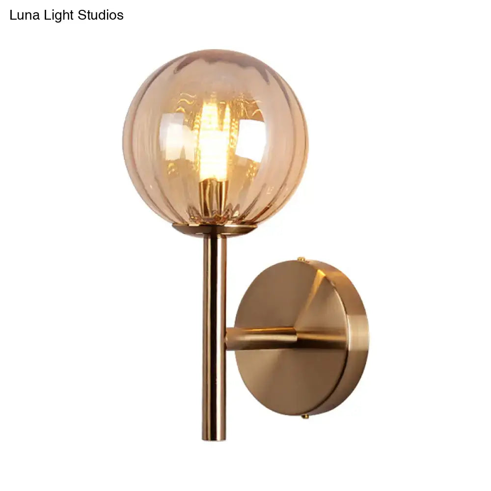 Sleek round wall lighting in red green & amber – bedroom sconce light