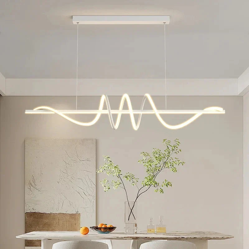 DecorBites™ Sleek Wavy Pendant Lights for Dining Room