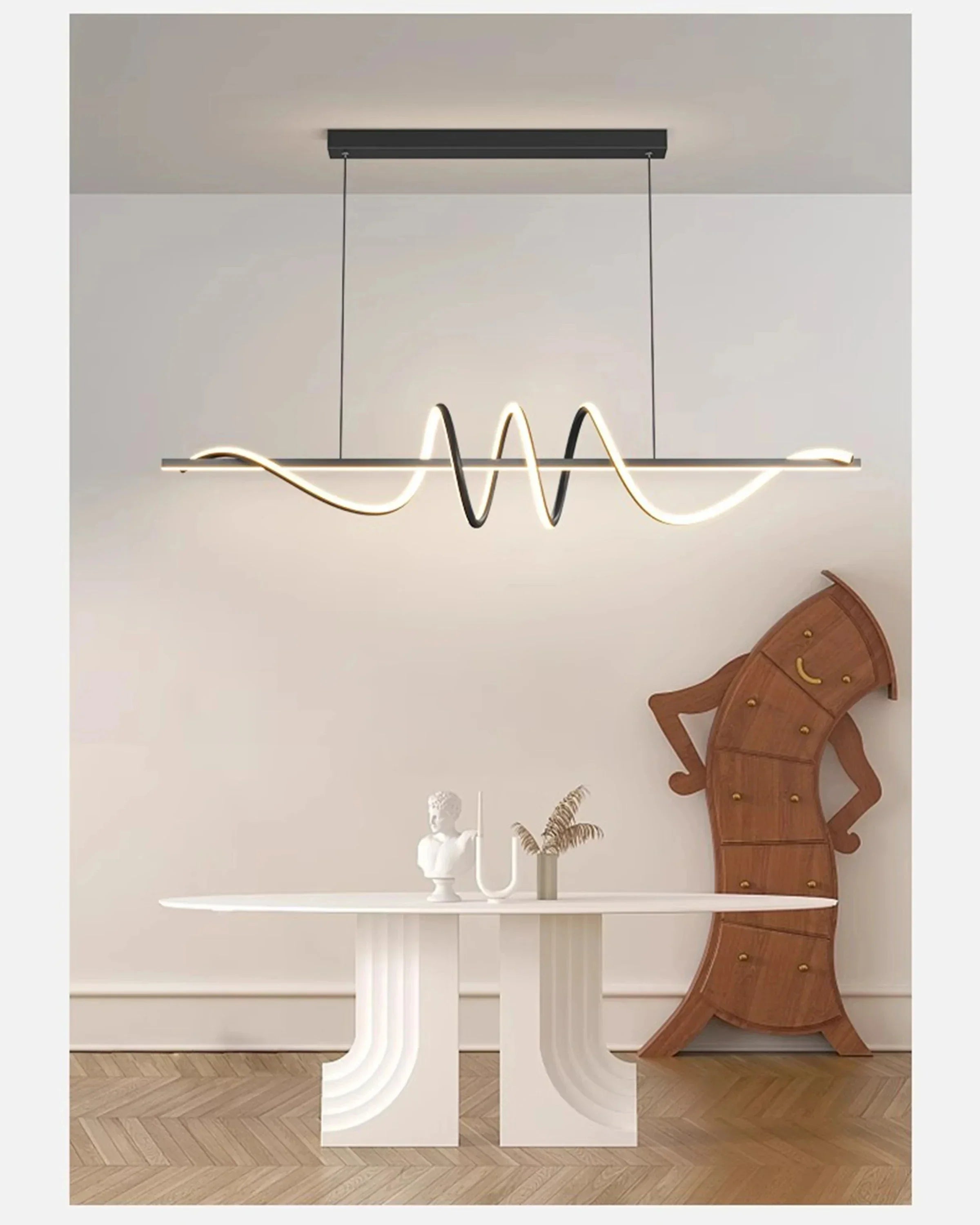 DecorBites™ Sleek Wavy Pendant Lights for Dining Room