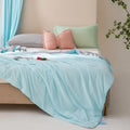Soft mint green cooling quilt bedroom quilted comforter