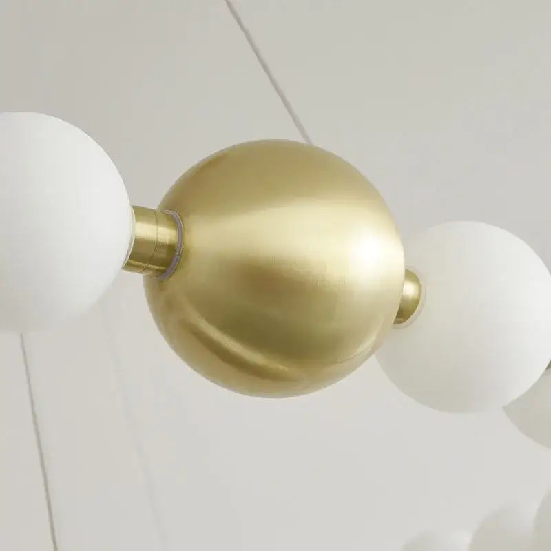 Spiral brass led chandelier with frosted acrylic dining room light