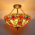 Stained Glass Ceiling Light Semi Flush