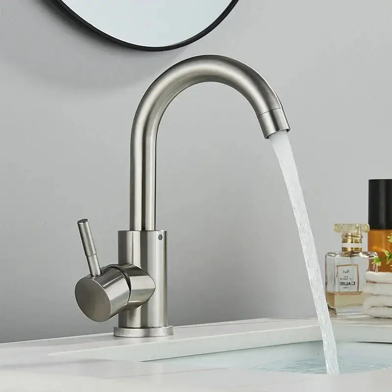 Stainless Steel Bathroom Sink Faucet