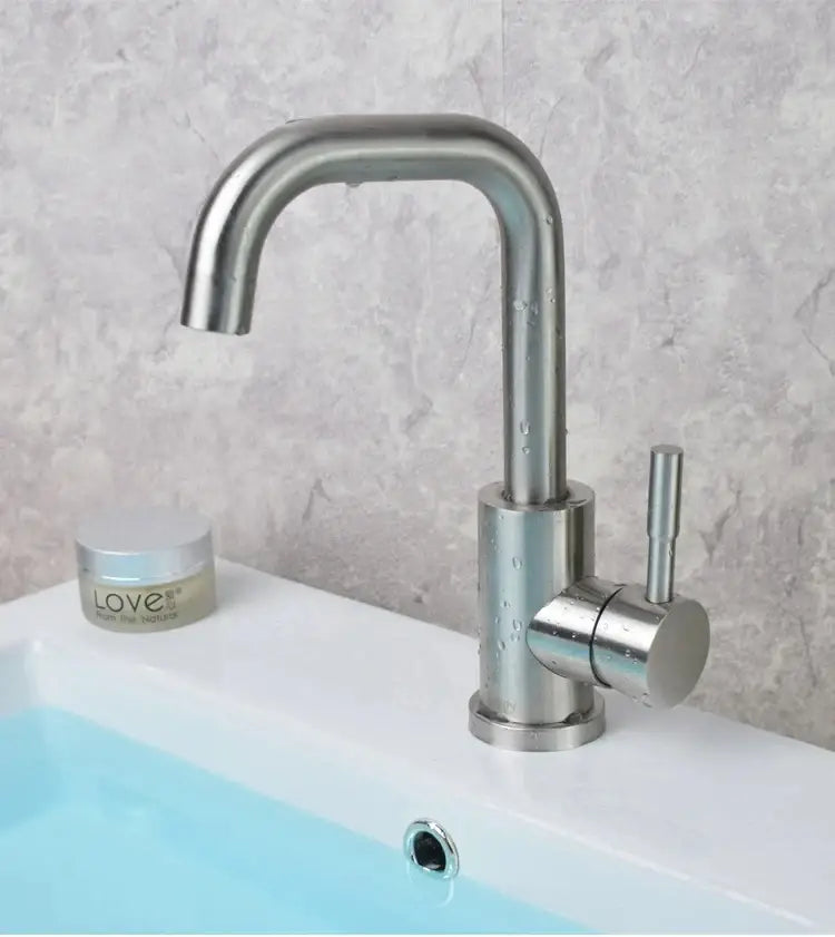 Stainless Steel Bathroom Sink Faucet