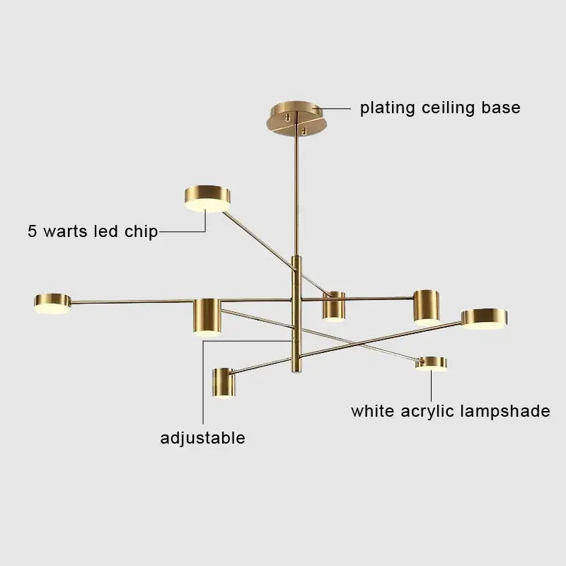DecorBites™ Stylish Led Chandelier for Home Decor