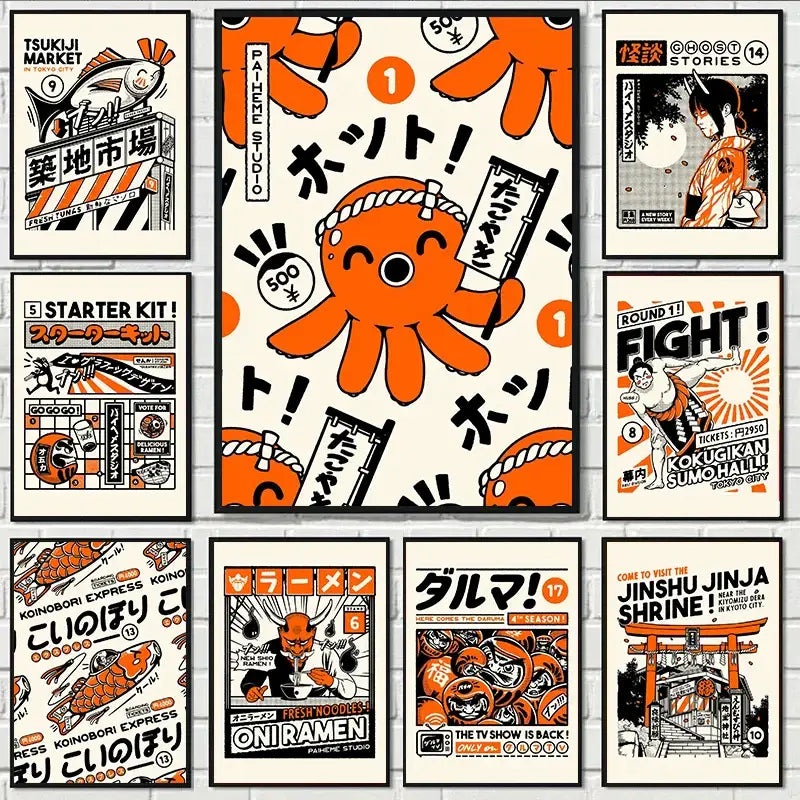 Takoyaki Ramen Canvas Wall Art
