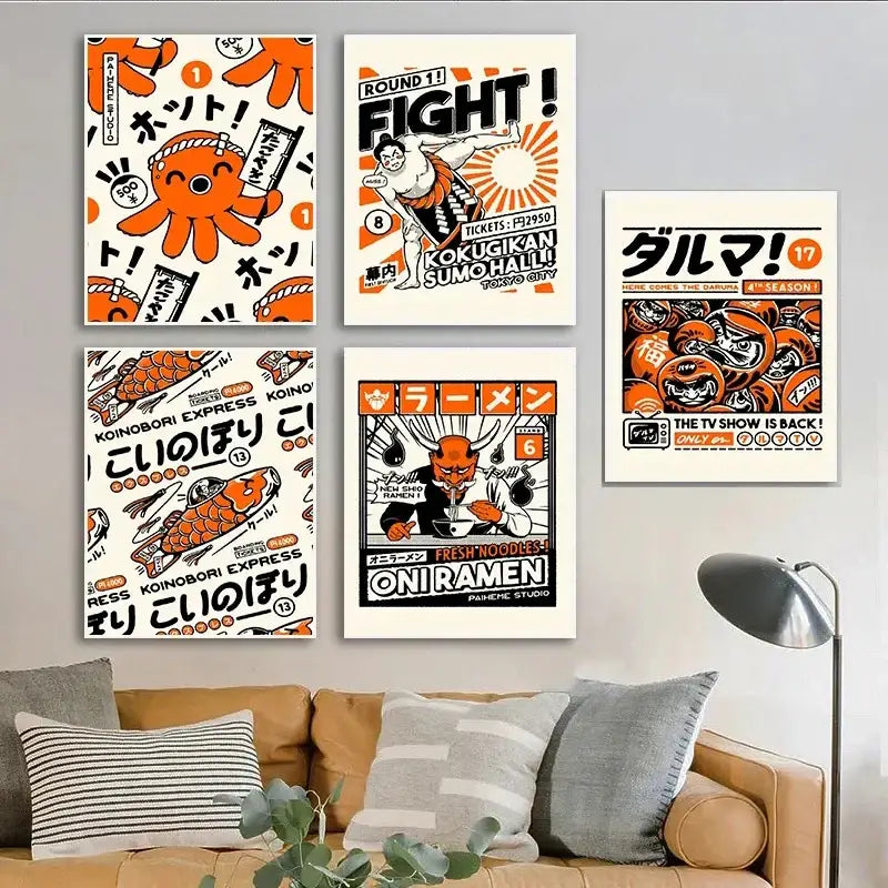 Takoyaki Ramen Canvas Wall Art