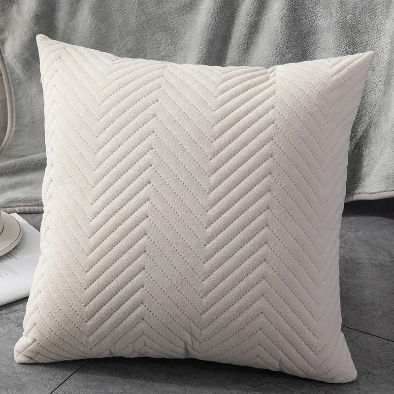 Textured chevron teal and blue cushion cover set living room decor