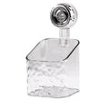 Textured clear acrylic suction cup bathroom shelf storage rack