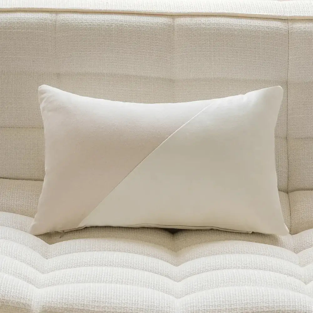 Textured cream & black comfort woolen pillow cover living room