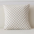Textured cream & black comfort woolen pillow cover living room