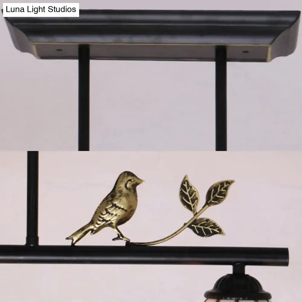 Tiffany sunflower black antique brass island pendant dining room light