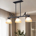 Traditional black & white glass bird pendant light dining room ceiling light
