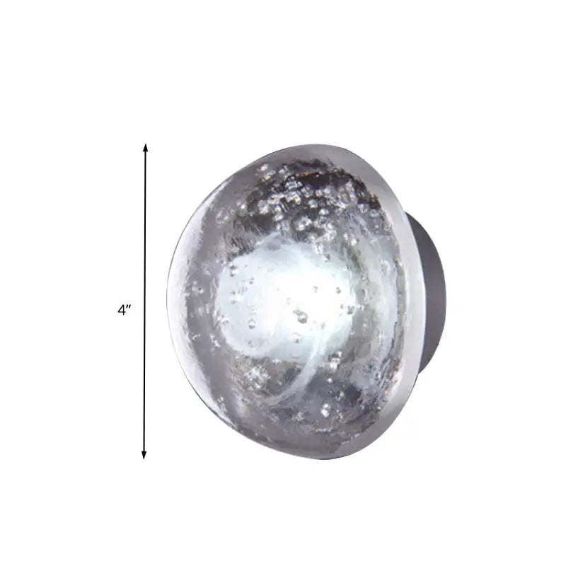 Traditional silver clear crystal bubble wall light bedroom sconce