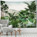 Tropical banana tree tapestry wall hanging for bedroom decor