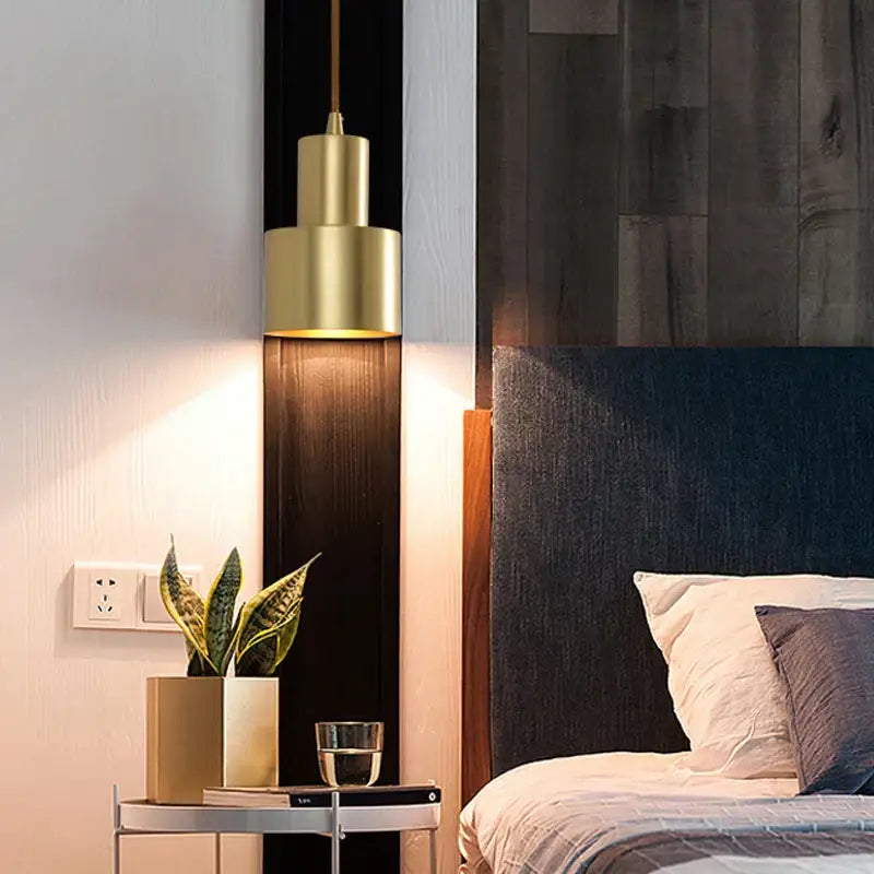 Two tier brass finish led pendant light for dining room