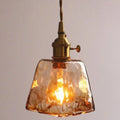 Vintage amber alabaster glass pendant light for living room