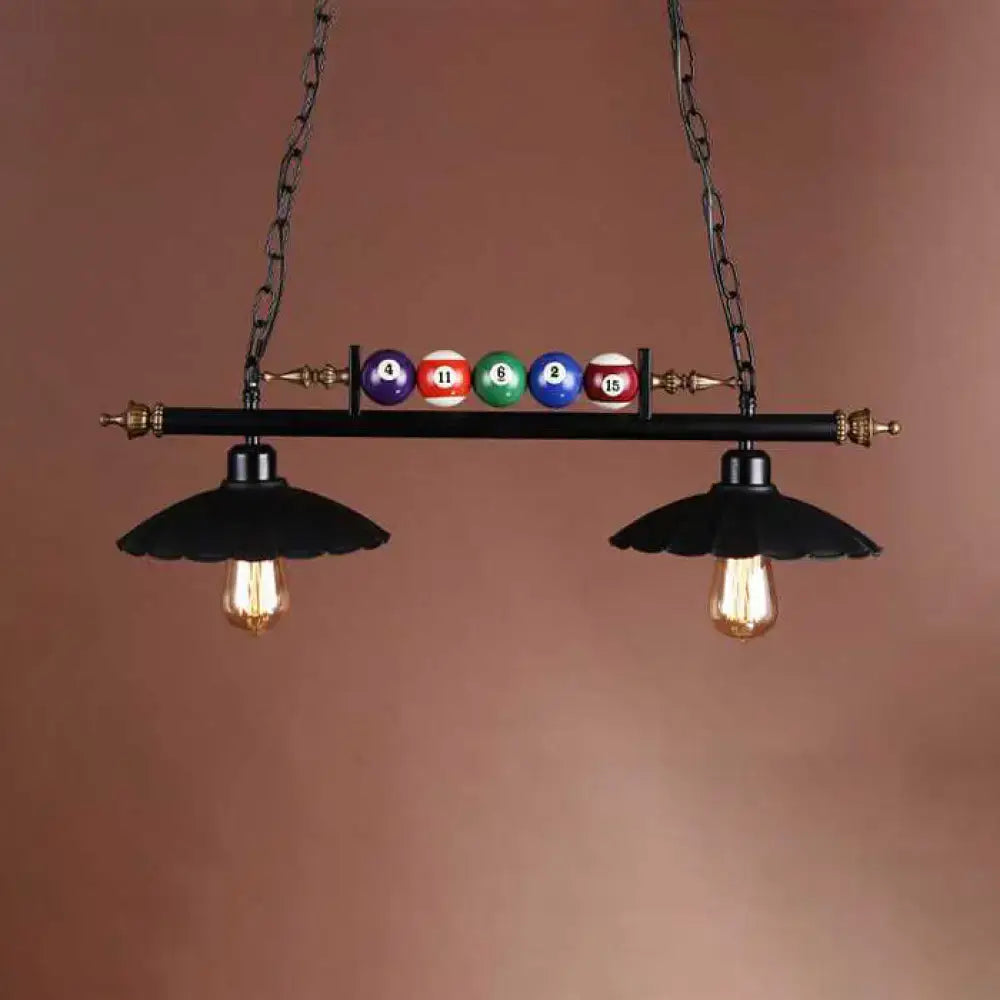 Vintage black & brass pool table ceiling light billiard room e26 e27