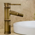 Vintage black & copper bamboo bathroom faucet – bathroom sink tap