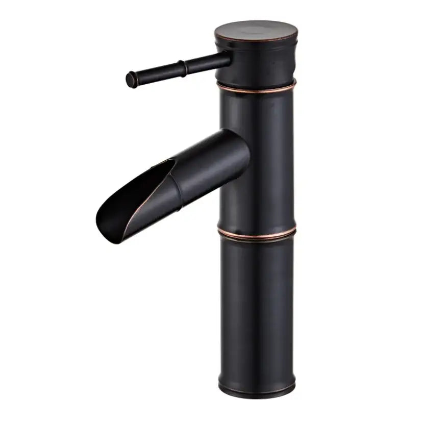 Vintage black & copper bamboo bathroom faucet – bathroom sink tap