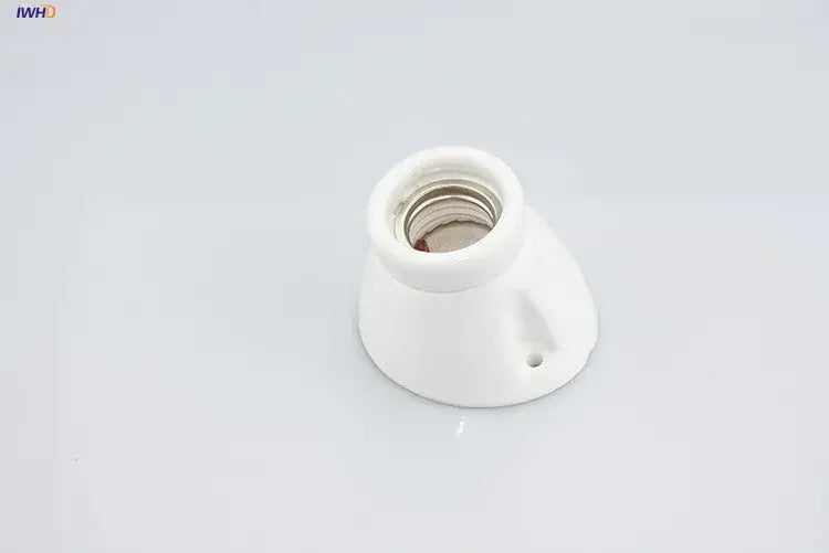 Vintage black glossy ceramic lamp holder socket for bedroom table light