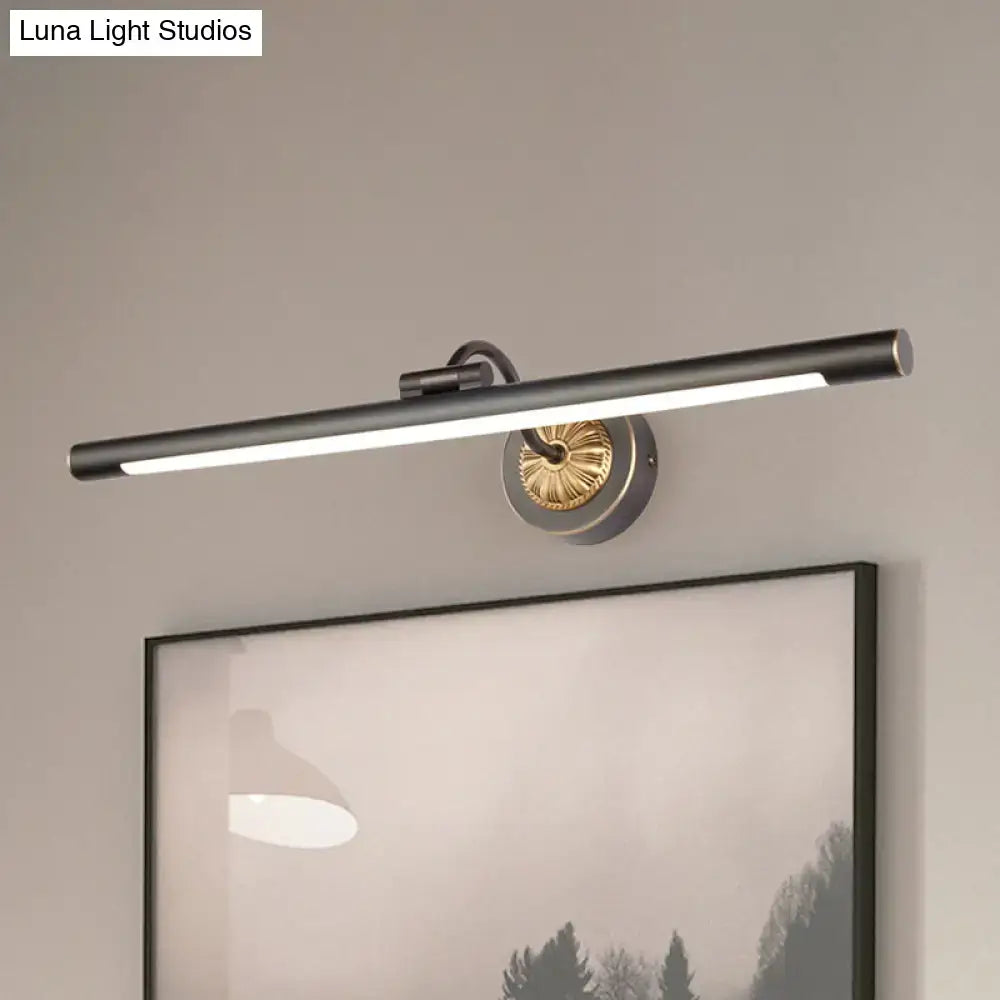 Vintage black & gold wall light for bathroom vanity